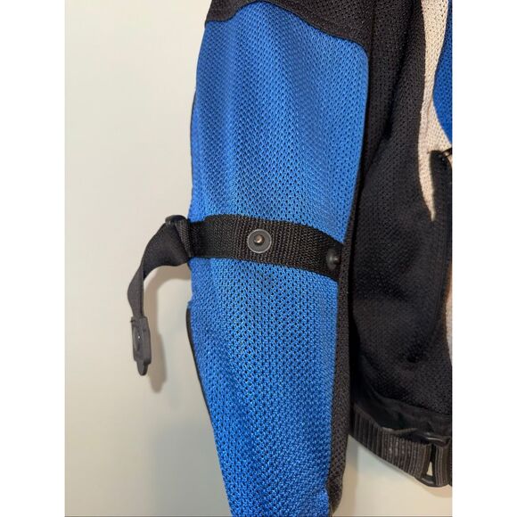 Motoboss Men's XXL Motorcycle Riding Jacket Blue Black Sporty Street Bike Gear - Picture 5 of 13